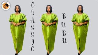 How To Cut and Sew A Classic Bubu Gown with a Shoulder Pleat and Exaggerated Puff Sleeves