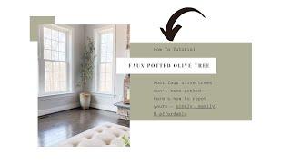 How to Plant a Faux Olive Tree #bestfauxolivetrees #fauxolivetrees #artificialolivetrees