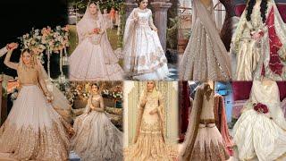 Pakistani wedding Bridal Dress 2024|Latest Nikkah Bridal Dress Designs|White Golden Dress #viral#