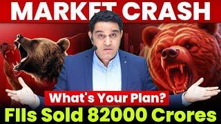 Stock Market Crash 2024-What is Your Plan ? FIIs ने बेचे 82000 करोड़ के Shares @realscalpervipul