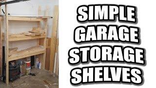 How to Build Simple Garage Storage Shelves / Scrap Wood Storage