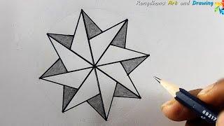 Star Polygon DRAWING || Easy And Quick Drawing