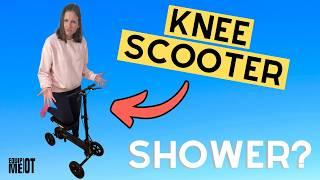 How to Get In and Out of the Shower with a Knee Scooter | Foot or Ankle Fracture, Achilles Tear