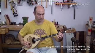 bouzouki trihordo cherry - curly poplar | Andreas Papadamou lutherie