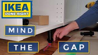 IKEA SEKTION Toe Kick Hack: How to Fill the Gap between Floor and Toe Kick.