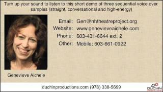 Genevieve Aichele voice over demo for Duchin Productions, Inc.