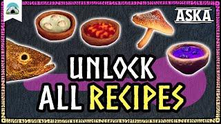 All COOKING RECIPES – Unlock Every BBQ & Cooking House Recipe | ASKA