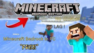 How to Play Minecraft Bedrock edition In PC for *FREE*|| Tutorial || Windows 10/11 | 100% working