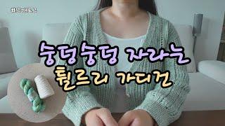 두 손 모아 완성한 '튈르리 가디건 Tuileries Cardigan' 뜨개로그 | Knits pour moi 도안, 하얀 손염색실, 꼬매다 콘사