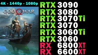 God of War | RTX 3090, 3080, 3070 Ti, 3070, 3060 Ti, 3060 | RX 6800 XT, 6600 XT | 4K - 1440p - 1080p