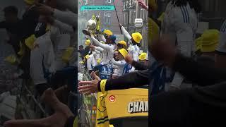 It's an absolute PARTY in Leeds as they celebrate their return to the Premier League in style 