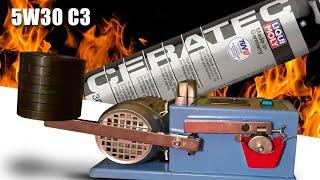 Ceratec Liqui Moly + 5W30 C3 vs 5W30 C3 test de aditivare a uleiului la 100°C