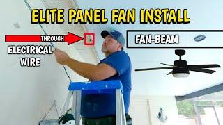 MOUNTING A FAN TO AN INSULATED ROOF PANEL WITH A FAN BEAM