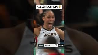 THE MOMENT THE ACES BECAME BACK-TO-BACK WNBA CHAMPIONS‼