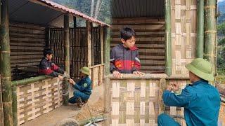 The orphan boy's new home is almost complete thanks to the kind policeman's hands.