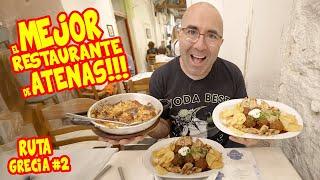 el MEJOR RESTAURANTE de ATENAS según GOOGLE | Comida TÍPICA GRIEGA | Ruta gastronómica Griega #2