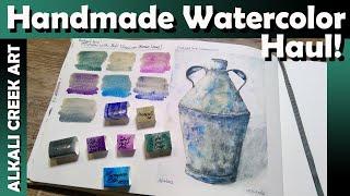 Prodigal Son's Granulating Handmade Watercolor Art Haul!  Plus Building a Custom Watercolor Palette!