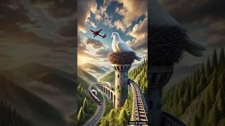 The story of the pigeon who built nest on top of a tower and then laid lots of eggs  #ai #pigeon