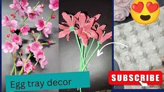 Eusy flowers from Egg Tray! egg carton crafts #viral #creative #handmade #bestoutofwaste #decor