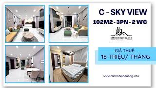 Cho thuê căn hộ C Sky View Chánh Nghĩa 3PN Full nội thất | Căn Hộ Thủ Dầu Một