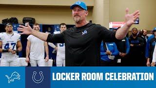 Lions at Colts postgame locker room celebration