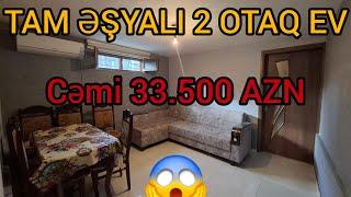 CƏMİ 33.500 AZN️TAM DOLU ƏŞYALI 2 OTAQ EV                                           @elnurgadirov