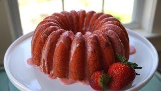 GRAN'S STRAWBERRY CAKE WITH STRAWBERRY GLAZE