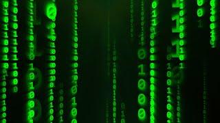 Matrix Binary Code Number Digit Streams Falling Rain Particles 4K VJ Loop Motion Background