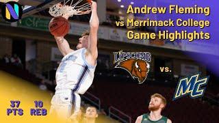 Andrew Fleming Maine Black Bears 37PTS 10 REBS CAREER HIGH vs Merrimack!! | Next Ones