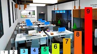 Earthquake SIZE Comparison - 3D OFFICE (12 quakes)