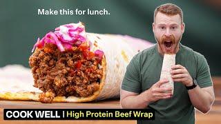 This 9 minute High Protein Wrap makes lunchtime a dream.