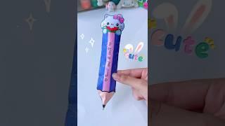 Cute hello kitty squishy pen ️ #shorts #tonniartandcraft #craft #love #art #diy