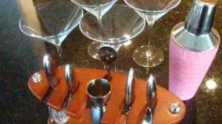 Get My Crate & Barrel Martini Glasses and Bartending Set (Like James Bond) on Ebay