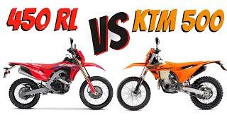 Honda 450 RL vs KTM 500 EXC-F | Which Premium Dualsport is Best For You