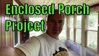 Enclosed Porch Project Walkthrough at Rental Property