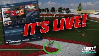 Varsity high school football video game | Steam Page is LIVE!