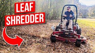 Mulching Leaves with a Zero Turn Mower- Easy Leaf Cleanup