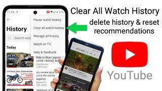 how to clear watch history on youtube || clear watch history for all devices & reset recommendations