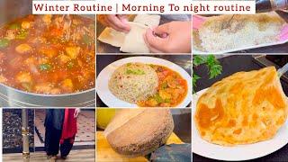 Winter Routine | Morning To Night Time Routine | Quick Breakfast | Shashlik and Fried Rice