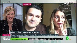 La inesperada interrupción a la entrevista a Iñaki López y Andrea Ropero por su hijo