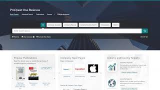 Easily Find and Share Key Publications with ProQuest One Business