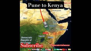 Pune India to Kenya travel map ️ #india#pune#kenya#map#travel#vlog#tour#shorts#shortvideo#history