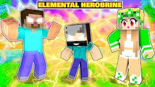 Adopted by a ELEMENTAL HERORBINE FAMILY in Minecraft! (Hindi)