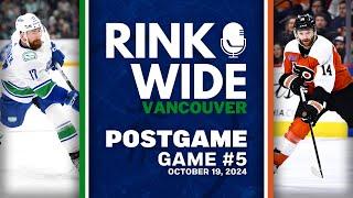 RINK WIDE POST-GAME: Vancouver Canucks at Philadelphia Flyers |  Game 5 - Oct. 19, 2024