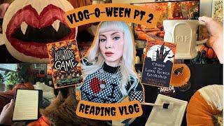 VLOG-O-WEEN Pt 2  pumpkin painting  movie night ambient fall + halloween books