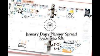 Cocoa Daisy Design Team | Nordic Skies Kits | January Daisy Planner Spread