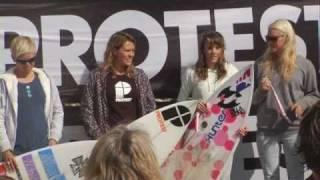 english nationals womens surf competition - 1st Sarah Beardmore, 2nd Hannah Harding