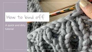 EASY KNITTING TUTORIAL: how to bind off in knitting for beginners