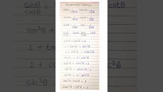 #shorts #trigonometry all formula class 10 #trikonmitisutra #shortvideo