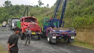 tata 1612 truck accident and recover by 3 recovery van